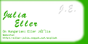 julia eller business card